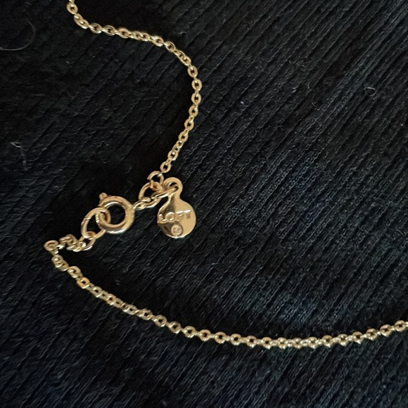 NWOT loft gold tone necklace with two simulated pearls - Picture 3 of 5